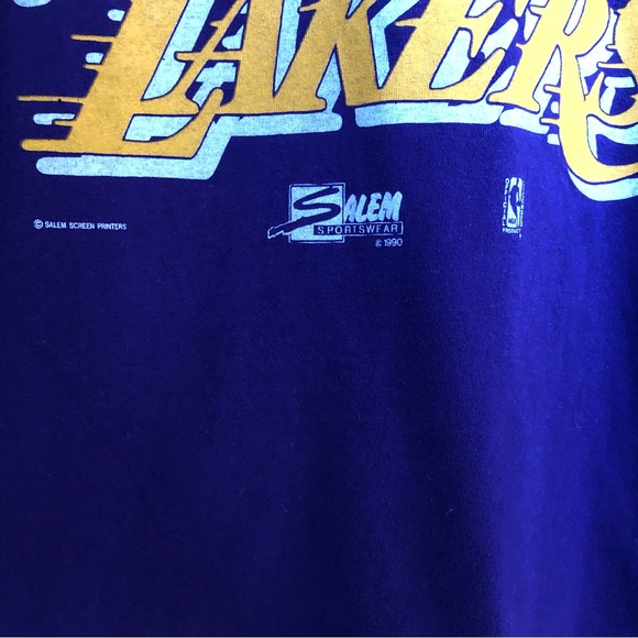 Los Angeles Lakers Magic Johnson, James Worthy, Vlade Divac Vintage 1991 Shirt - Picture 4 of 8